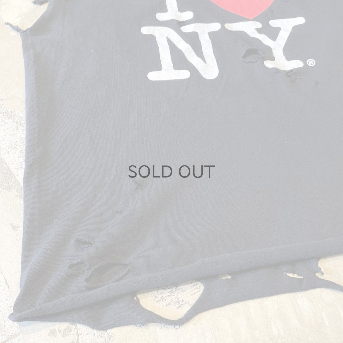 画像5: "I LOVE NY" PRINTED CRASH DAMAGE N/S TEE / Mens L (5)