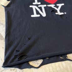 画像5: "I LOVE NY" PRINTED CRASH DAMAGE N/S TEE / Mens L (5)