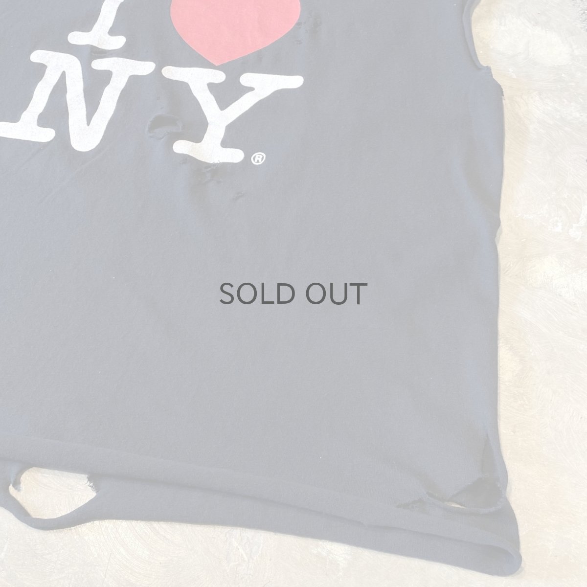 画像6: "I LOVE NY" PRINTED CRASH DAMAGE N/S TEE / Mens L (6)