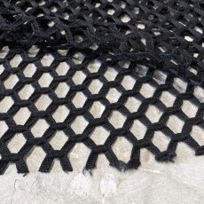 画像8: BLACK COLOR MESH DESIGN S/S TEE / Mens L (8)