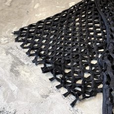 画像7: BLACK COLOR MESH DESIGN S/S TEE / Mens L (7)