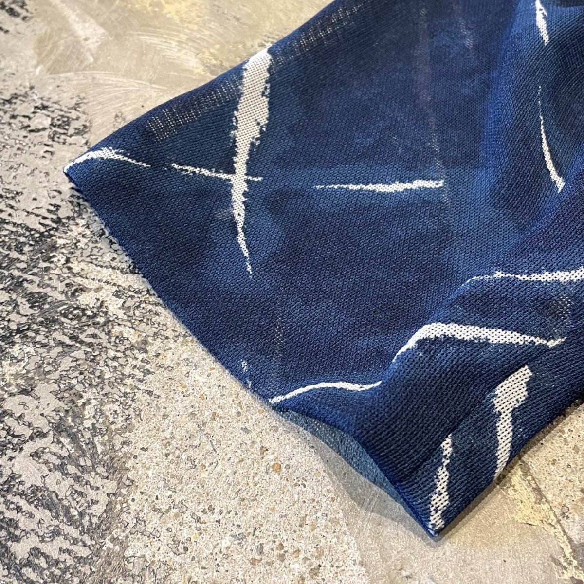 画像7: ALL OVER PATTERN HALF SLEEVE SHEER SHIRT / Mens M (7)