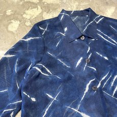 画像3: ALL OVER PATTERN HALF SLEEVE SHEER SHIRT / Mens M (3)