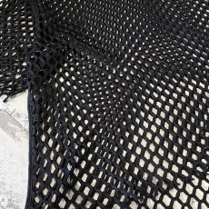 画像5: BLACK COLOR MESH DESIGN S/S TEE / Mens L (5)
