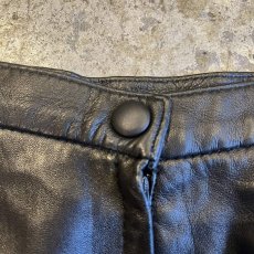 画像9: POINT SLIT DESIGN LEATHER LONG SKIRT / W25(6) / MADE IN CANADA (9)