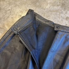 画像10: POINT SLIT DESIGN LEATHER LONG SKIRT / W25(6) / MADE IN CANADA (10)
