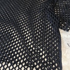 画像6: BLACK COLOR MESH DESIGN S/S TEE / Mens L (6)