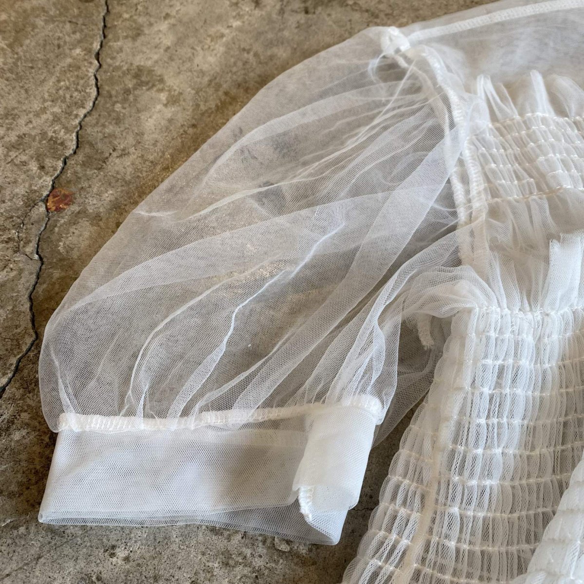 画像6: TIERED DESIGN TULLE SHEER S/S TOPS / Ladies M (6)