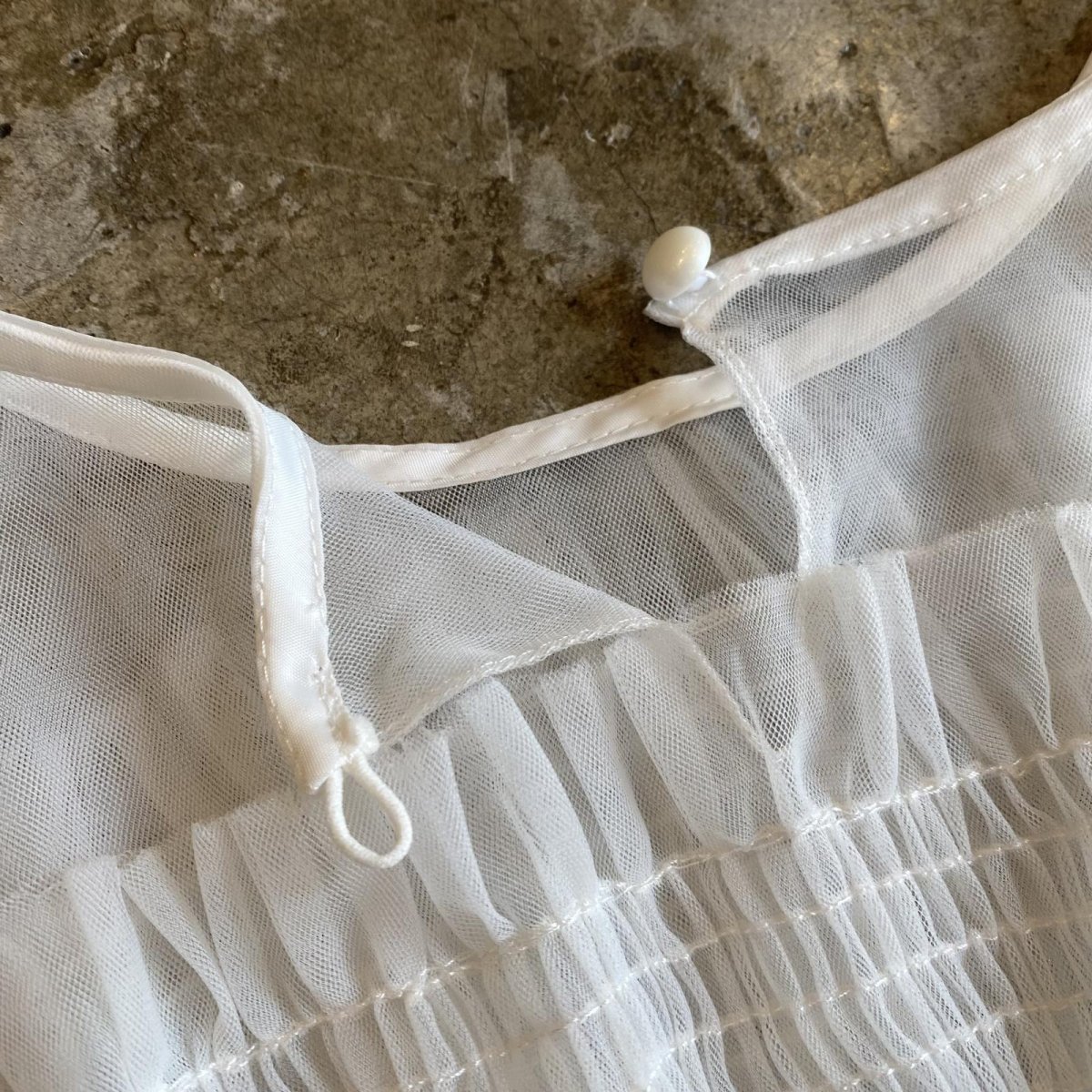 画像10: TIERED DESIGN TULLE SHEER S/S TOPS / Ladies M (10)