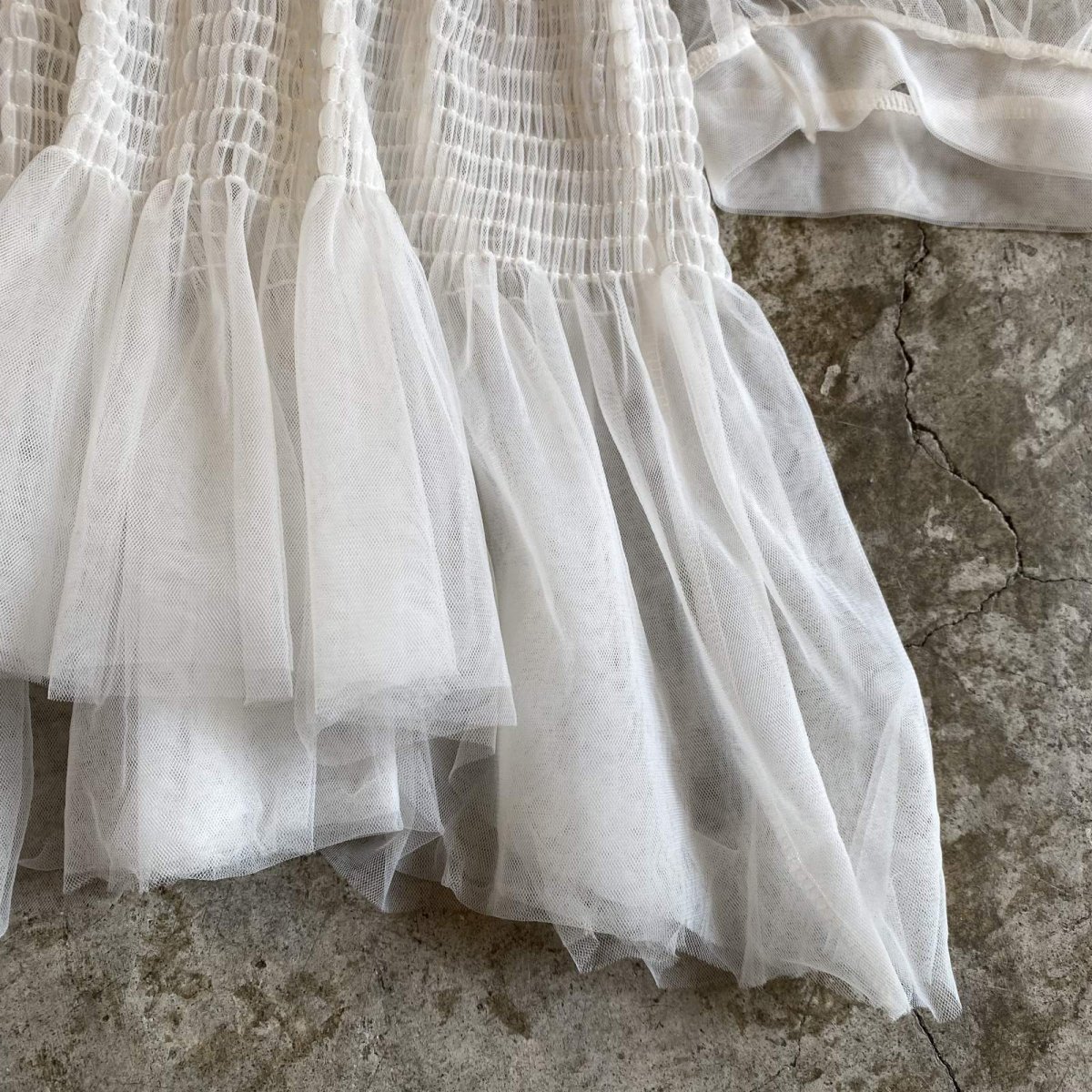 画像5: TIERED DESIGN TULLE SHEER S/S TOPS / Ladies M (5)