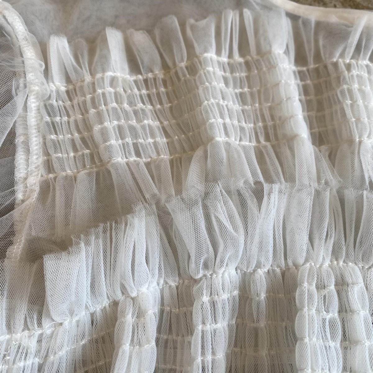 画像4: TIERED DESIGN TULLE SHEER S/S TOPS / Ladies M (4)