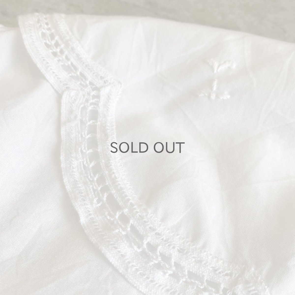画像10: 90's COLLAR POINT LACE DESIGN S/S BLOUSE / Ladies L (10)