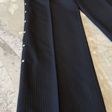 画像7: SIDE STUDS DECORATIVE BLACK COLOR STRIPE SLACKS / W30 (7)