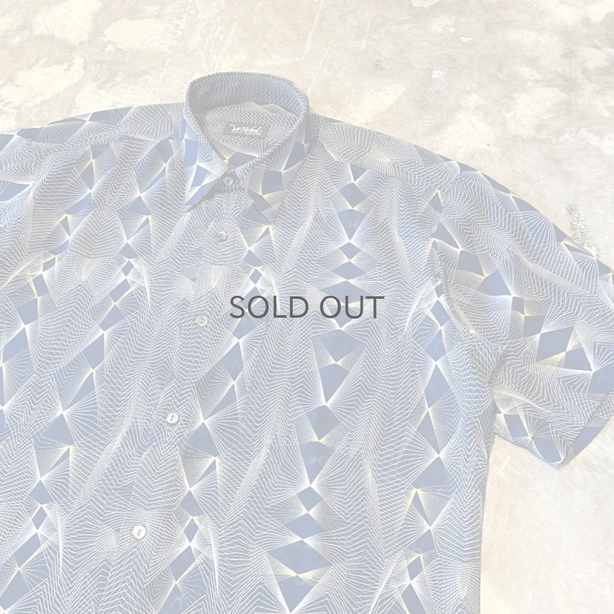 画像4: ALL OVER ART PATTERN SHEER S/S SHIRT / Mens L (4)