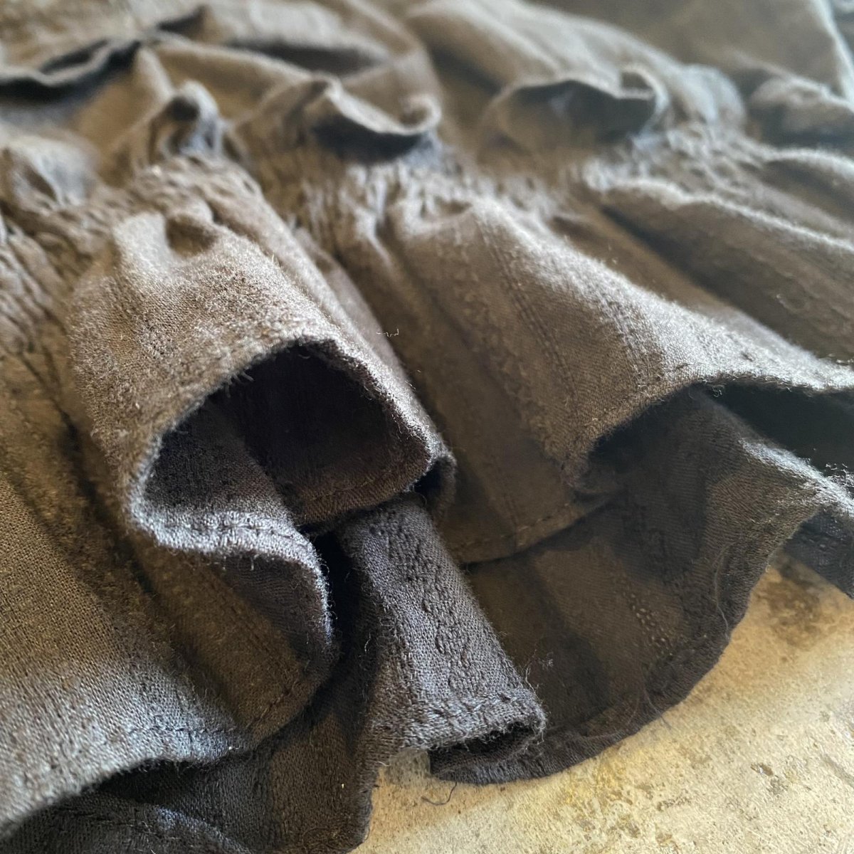 画像10: POINT GATHER DESIGN SLEEVE SHORT L/S TOPS / Ladies M (10)