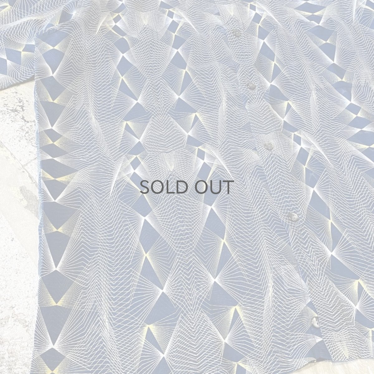 画像5: ALL OVER ART PATTERN SHEER S/S SHIRT / Mens L (5)
