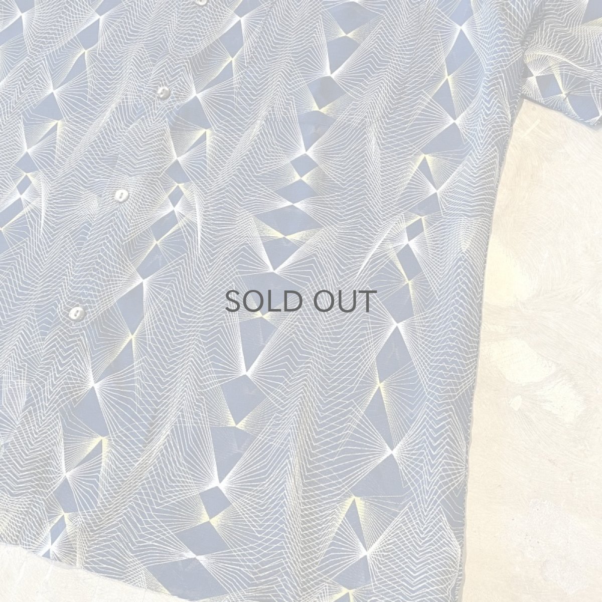 画像6: ALL OVER ART PATTERN SHEER S/S SHIRT / Mens L (6)