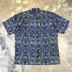 画像2: ALL OVER ART PATTERN SHEER S/S SHIRT / Mens L (2)