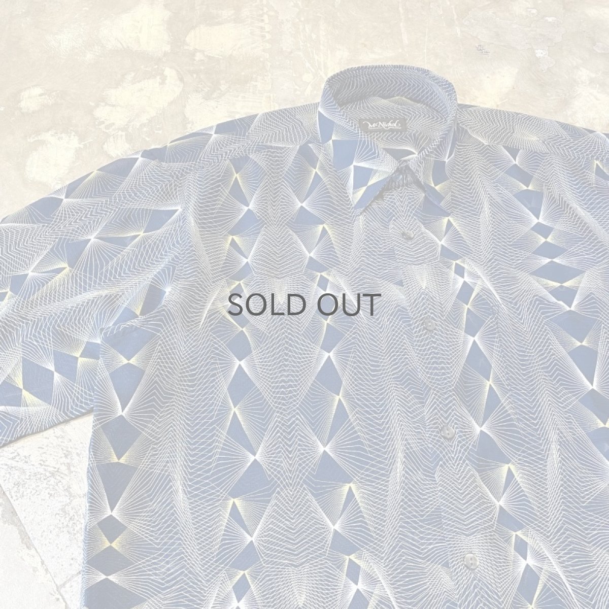 画像3: ALL OVER ART PATTERN SHEER S/S SHIRT / Mens L (3)