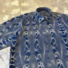 画像3: ALL OVER ART PATTERN SHEER S/S SHIRT / Mens L (3)