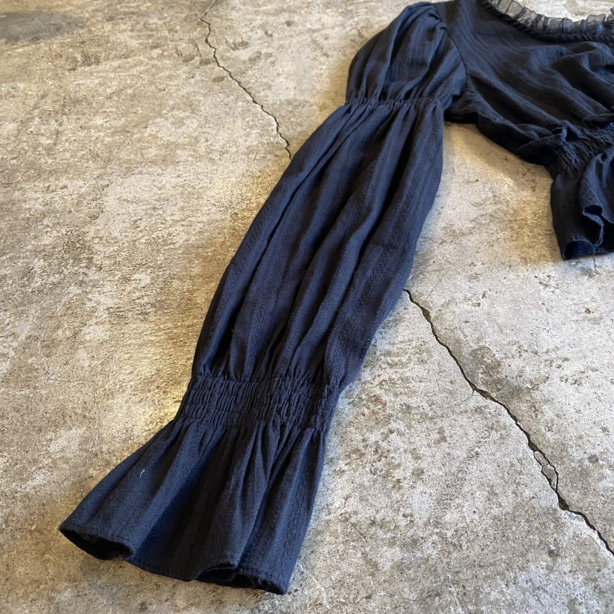 画像6: POINT GATHER DESIGN SLEEVE SHORT L/S TOPS / Ladies M (6)