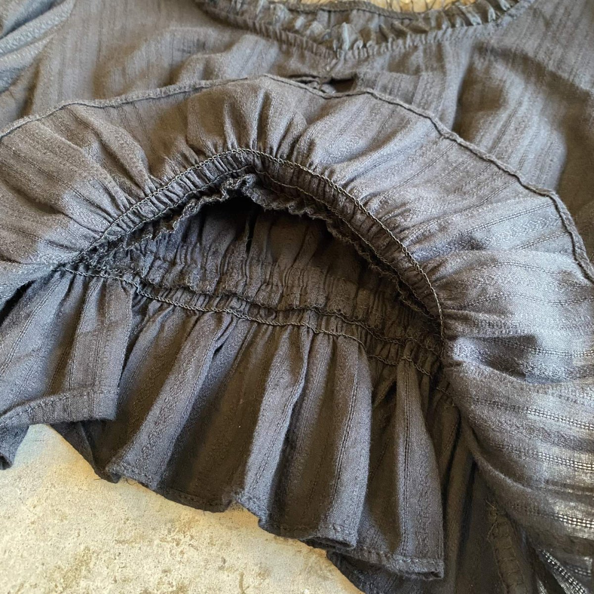 画像9: POINT GATHER DESIGN SLEEVE SHORT L/S TOPS / Ladies M (9)