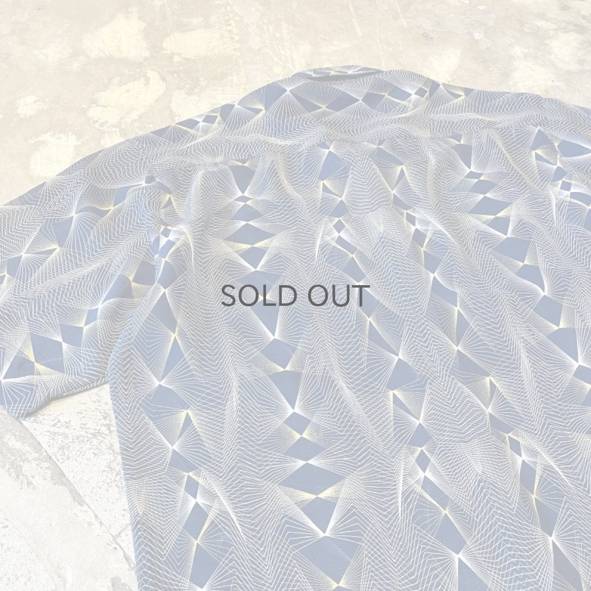 画像9: ALL OVER ART PATTERN SHEER S/S SHIRT / Mens L (9)