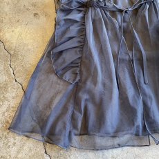 画像6: GREY COLOR SHOULDER FRILL DESIGN TULLE VEST / Ladies M (6)