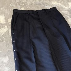 画像3: SIDE STUDS DECORATIVE BLACK COLOR STRIPE SLACKS / W30 (3)