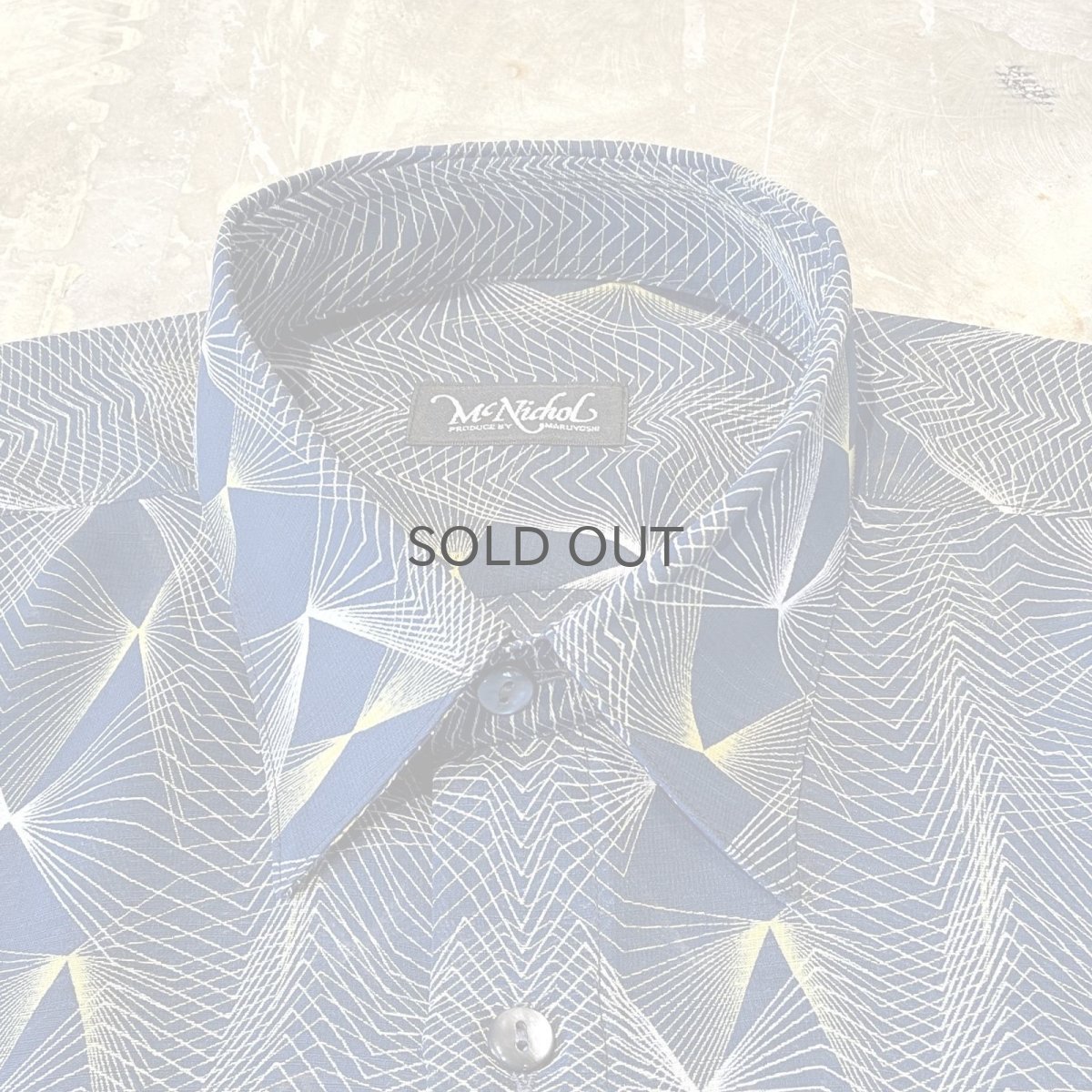 画像10: ALL OVER ART PATTERN SHEER S/S SHIRT / Mens L (10)