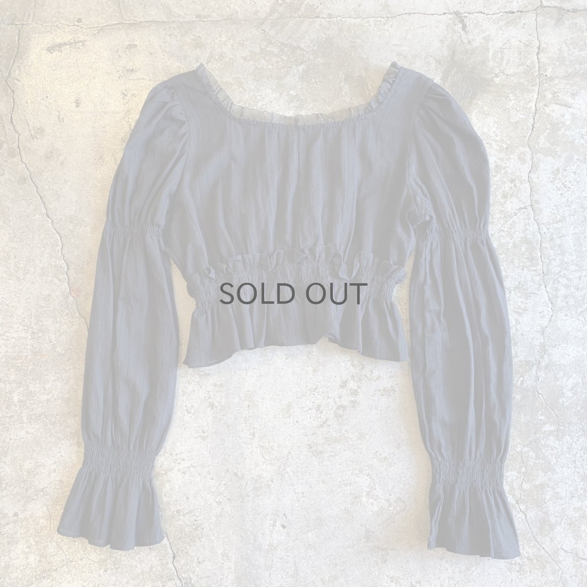 画像2: POINT GATHER DESIGN SLEEVE SHORT L/S TOPS / Ladies M (2)
