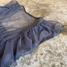 画像5: GREY COLOR SHOULDER FRILL DESIGN TULLE VEST / Ladies M (5)