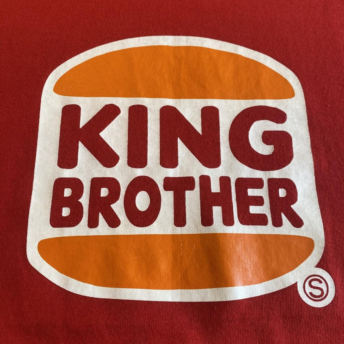 画像4: "KING BROTHER" PRINTED DESIGN RED COLOR S/S TEE / Ladies S / MADE IN USA (4)
