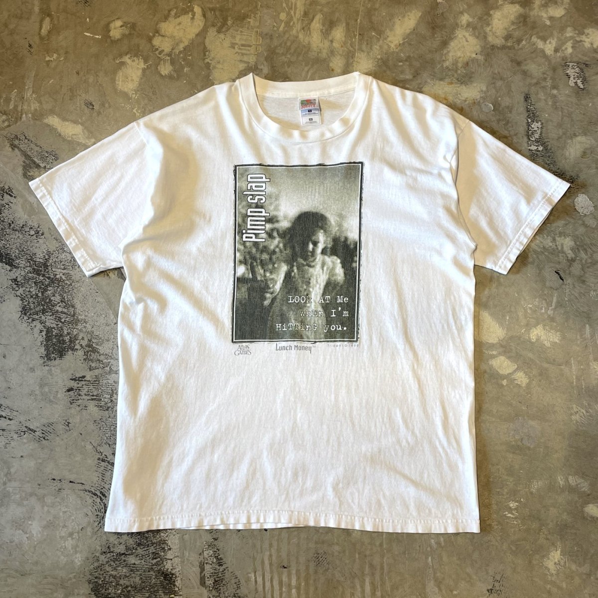 画像1: 90's "LUNCH MONEY" CARD PRINTED S/S TEE / Mens XL (1)