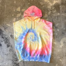 画像1: ALL OVER TIE DYE PATTERN N/S HOODIE SWEAT / Mens XL (1)