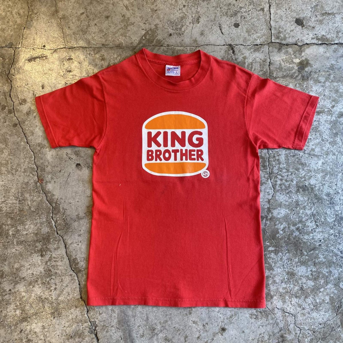画像1: "KING BROTHER" PRINTED DESIGN RED COLOR S/S TEE / Ladies S / MADE IN USA (1)