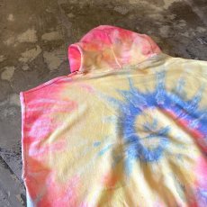 画像9: ALL OVER TIE DYE PATTERN N/S HOODIE SWEAT / Mens XL (9)