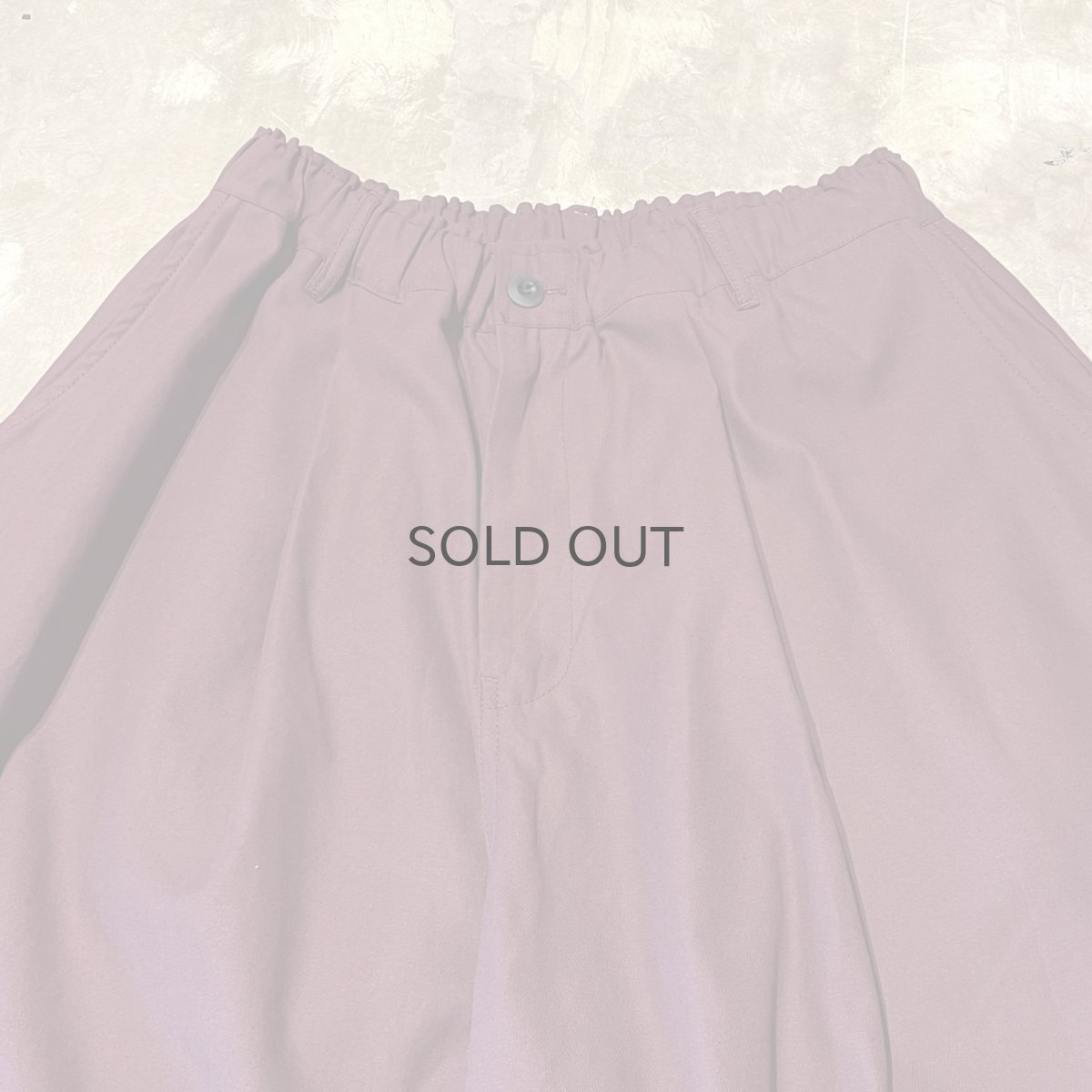 画像10: 【WONDERGROUND】KNEE TUCK COLOR COTTON WIDE PANTS / BURGUNDY / OS (10)