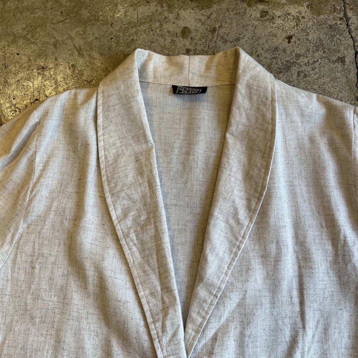 画像8: ALL OVER MARBLING PATTERN 1 BUTTON DESIGN TAILORED JACKET / Ladies L / MADE IN USA (8)