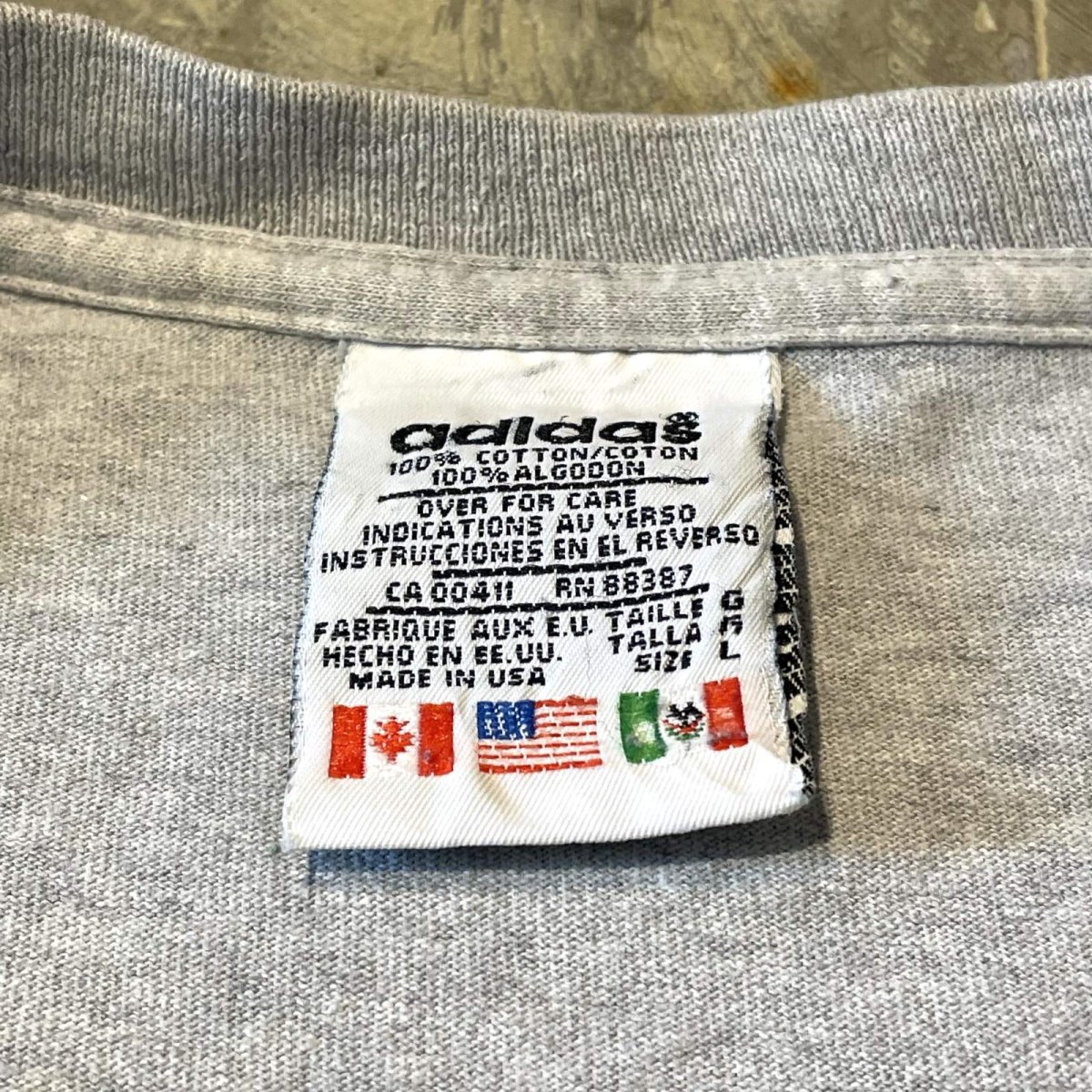 画像10: 【adidas】BOTH SIDE LOGO PRINTED S/S TEE / Mens L / MADE IN USA (10)