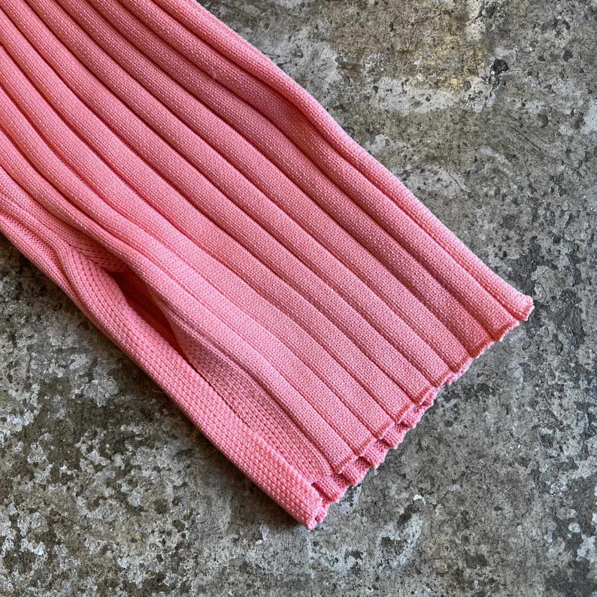 画像5: BACK SLIT SHORT DESIGN COLOR RIB L/S TOPS / Ladies S~M (5)