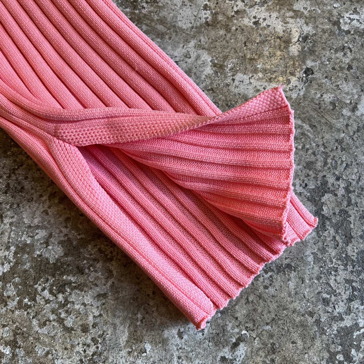 画像6: BACK SLIT SHORT DESIGN COLOR RIB L/S TOPS / Ladies S~M (6)