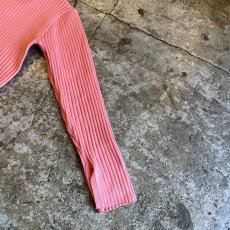 画像7: BACK SLIT SHORT DESIGN COLOR RIB L/S TOPS / Ladies S~M (7)