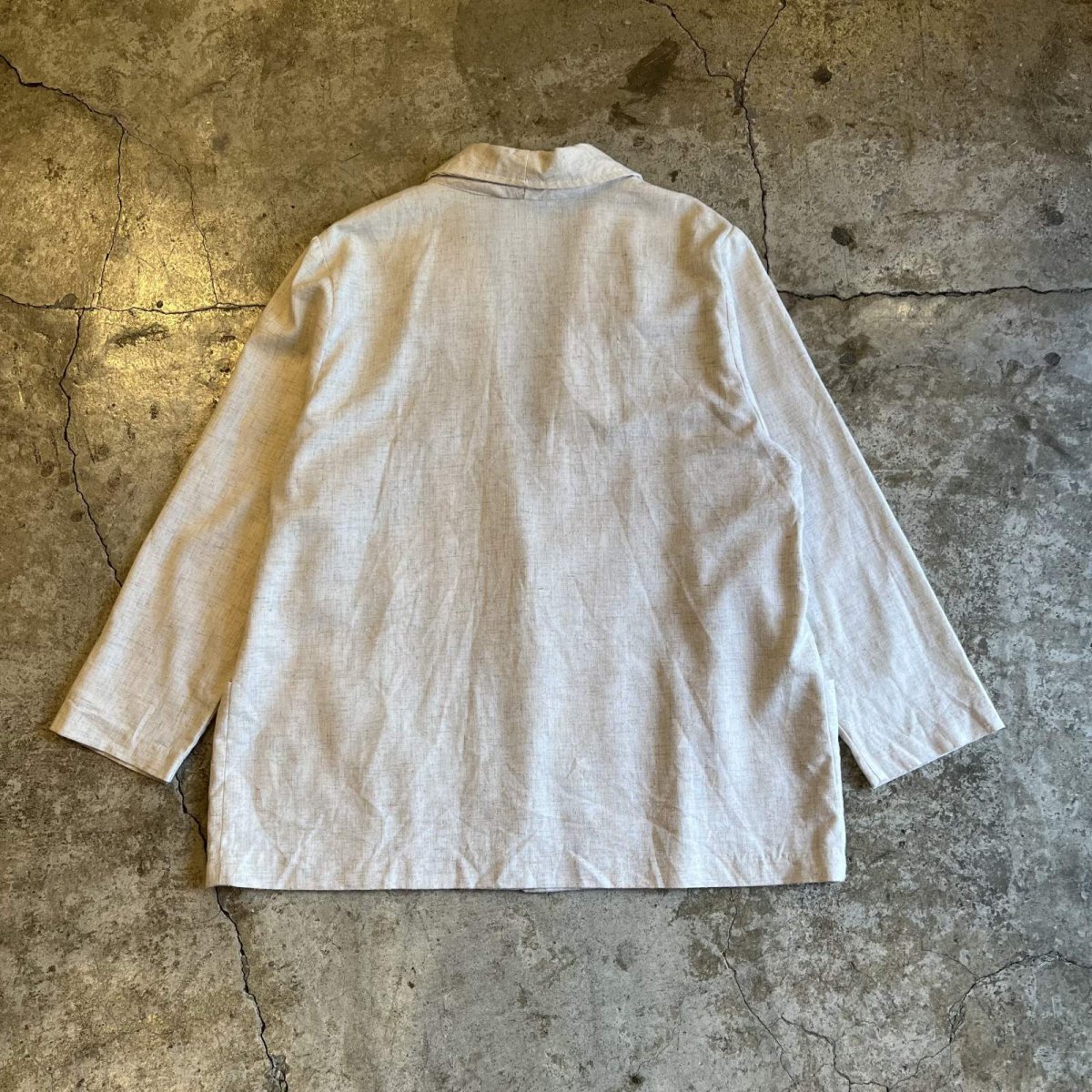 画像2: ALL OVER MARBLING PATTERN 1 BUTTON DESIGN TAILORED JACKET / Ladies L / MADE IN USA (2)