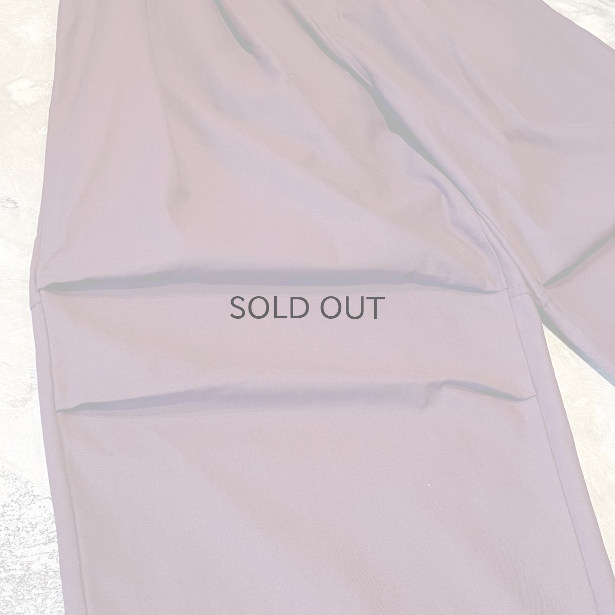 画像5: 【WONDERGROUND】KNEE TUCK COLOR COTTON WIDE PANTS / BURGUNDY / OS (5)