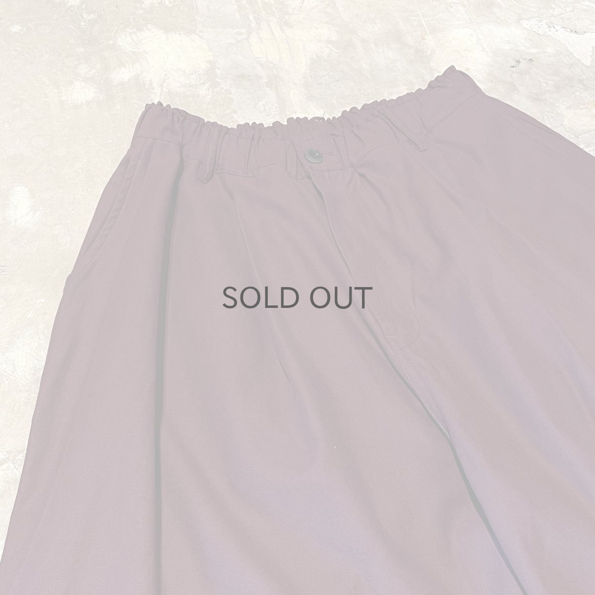 画像3: 【WONDERGROUND】KNEE TUCK COLOR COTTON WIDE PANTS / BURGUNDY / OS (3)