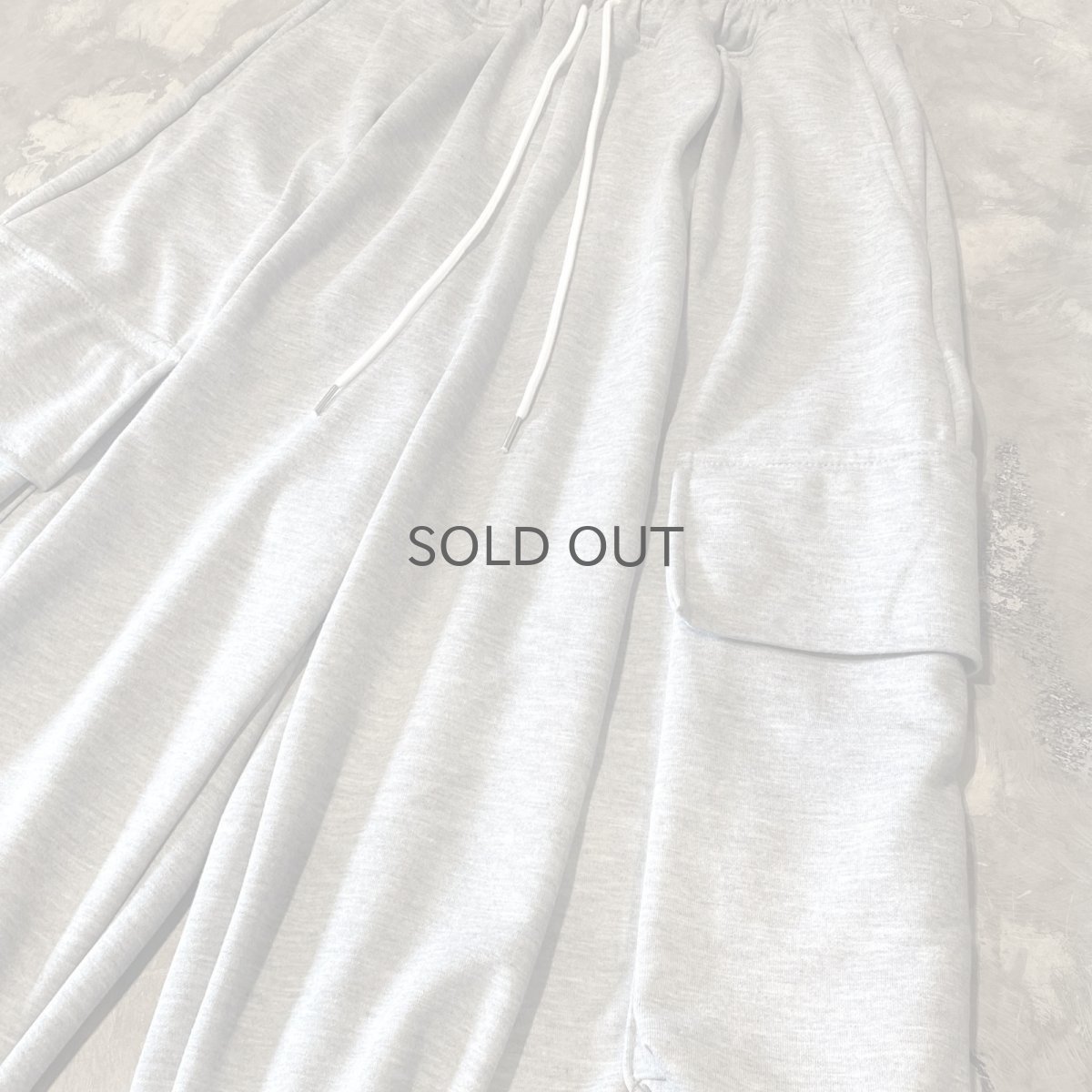 画像4: 【WONDERGROUND】BIG CARGO POCKET WIDE SWEAT PANTS / GRAY / OS (4)