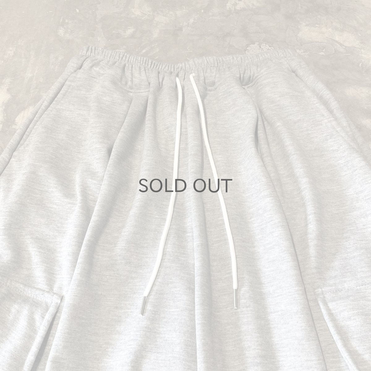 画像10: 【WONDERGROUND】BIG CARGO POCKET WIDE SWEAT PANTS / GRAY / OS (10)