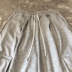 画像10: 【WONDERGROUND】BIG CARGO POCKET WIDE SWEAT PANTS / GRAY / OS (10)