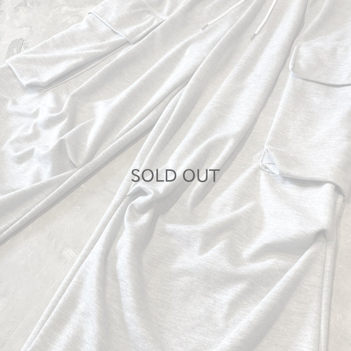 画像6: 【WONDERGROUND】BIG CARGO POCKET WIDE SWEAT PANTS / GRAY / OS (6)